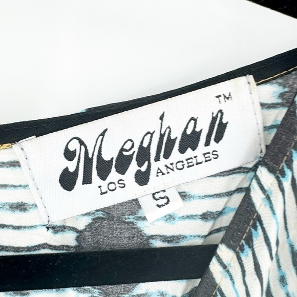 ✅ MEGHAN LOS ANGELES MAXI BOHO DEEP-V NECK KIMONO STYLE SLEEVE WITH SASH SIZE SM - Picture 6 of 9